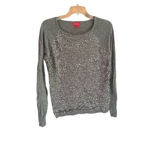Elle gray sequin sweater size Medium
